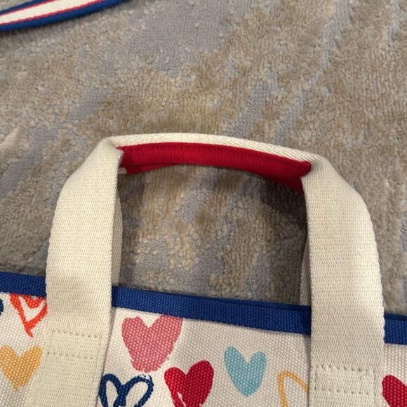 Rare BRIGHTON Red White and You Mini Canvas Tote - LIKE NEW! Perfect for V-Day - Picture 5 of 10